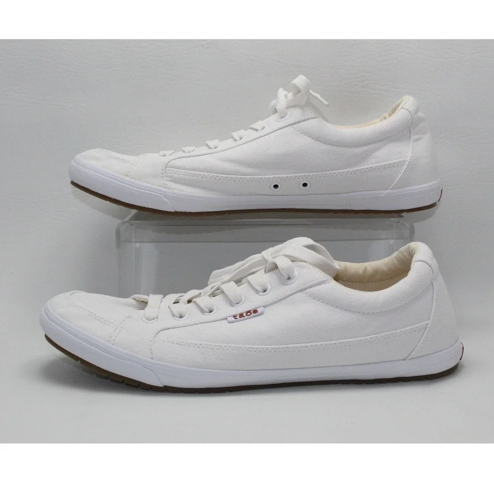 Taos Moc Star White Canvas Sneakers Mens 12 MST-13482A Low Top Lace Up Shoes